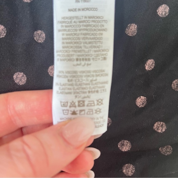 Boden Black and Pink Polka Dot Midi Dress - Picture 7 of 8